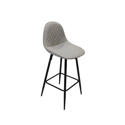 Oto σκαμπό μεταλλικό σε ανοικτό γκρι 45x52x93(65)cm 2τμχ